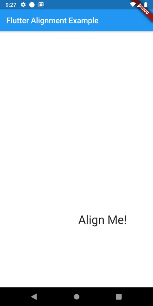 Flutter custom alignment