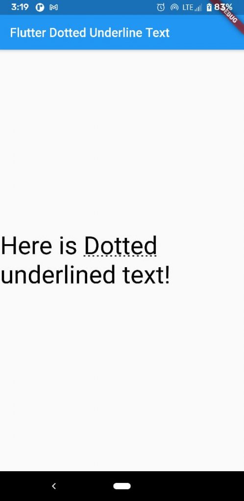 Flutter dotted underline