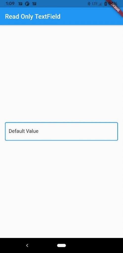 Flutter textfield read only