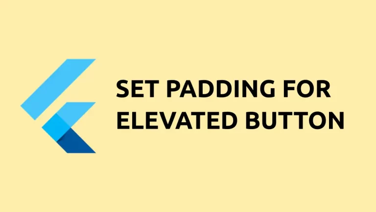 How to set Padding for Elevated Button in Flutter