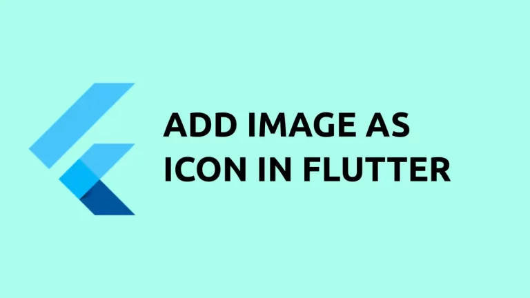 How to add Image as Icon in Flutter