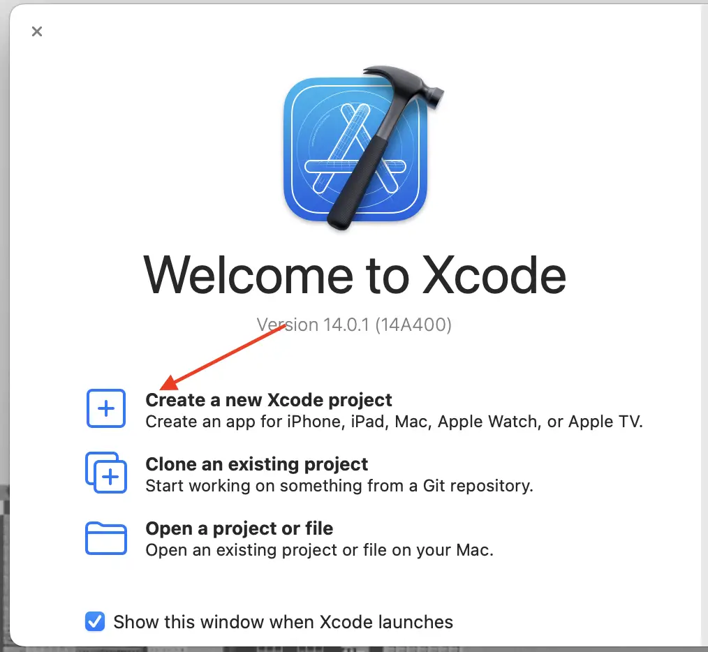 xcode hello world