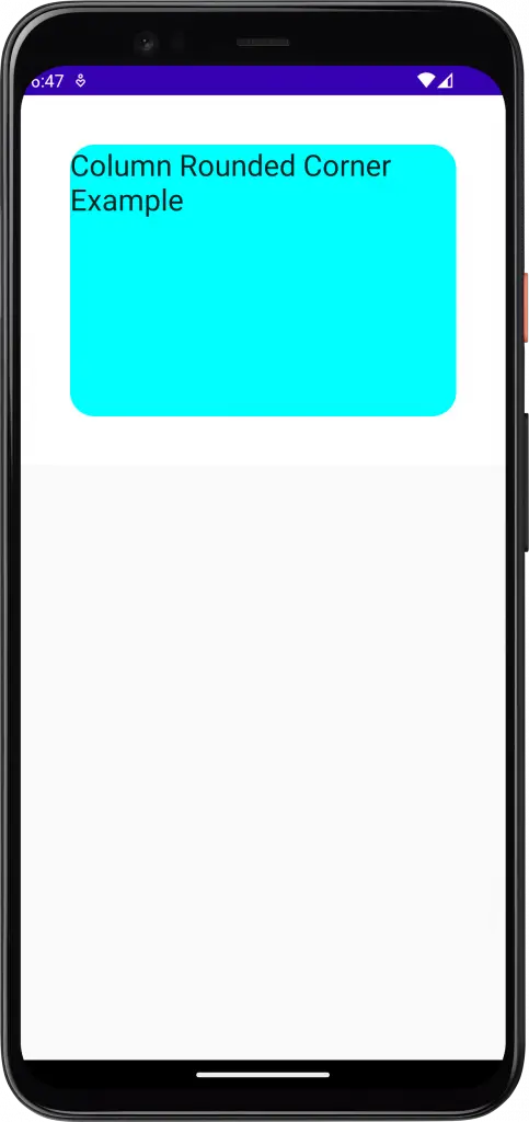 jetpack compose column rounded corner