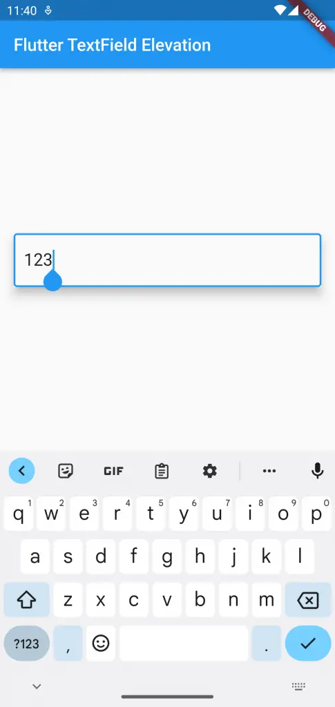 Flutter textfield elevation