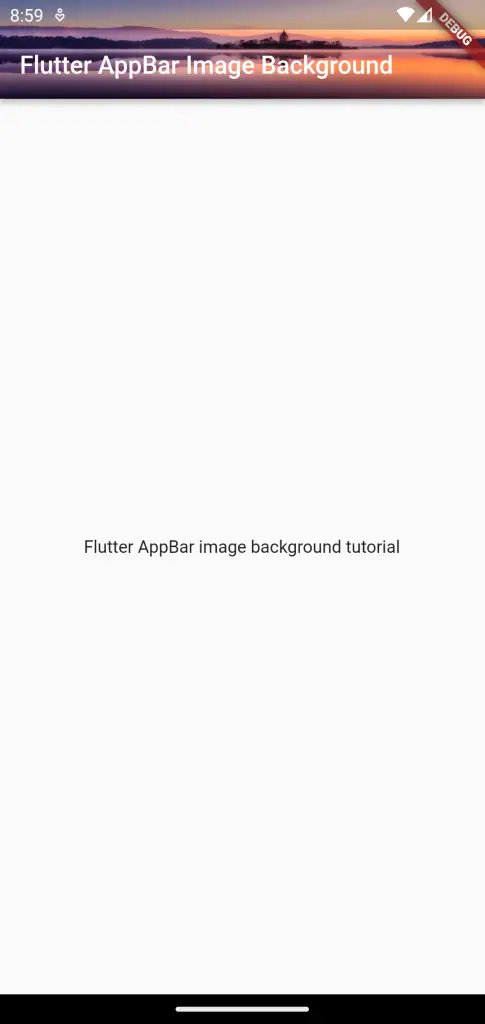 flutter appbar image background