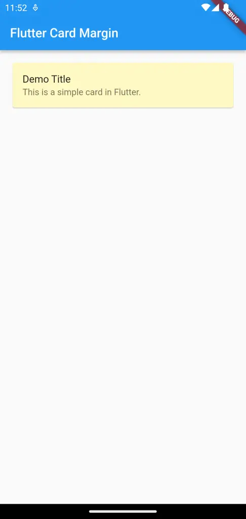 flutter card margin