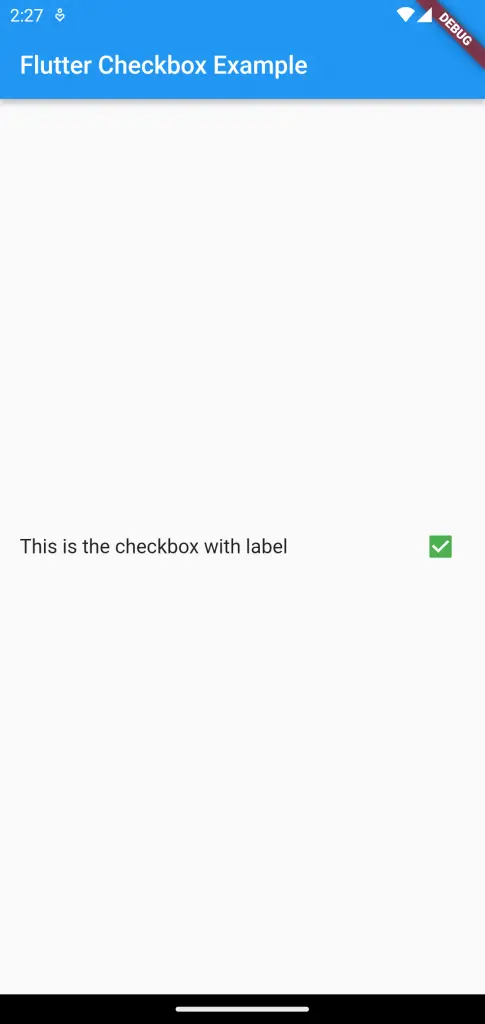flutter checkbox with text