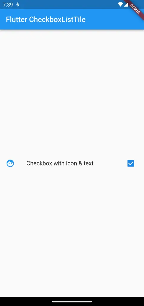 flutter checkbox with text and icon