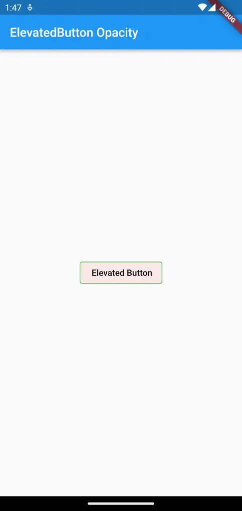 ElevatedButton Opacity