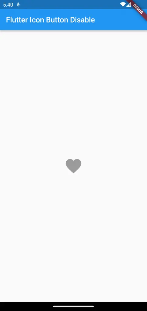 flutter icon button disable