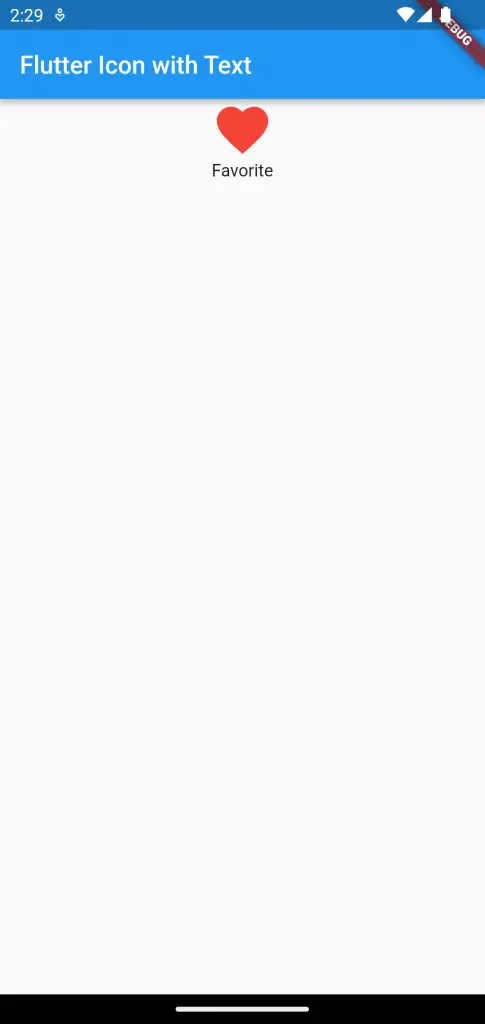 flutter icon with text
