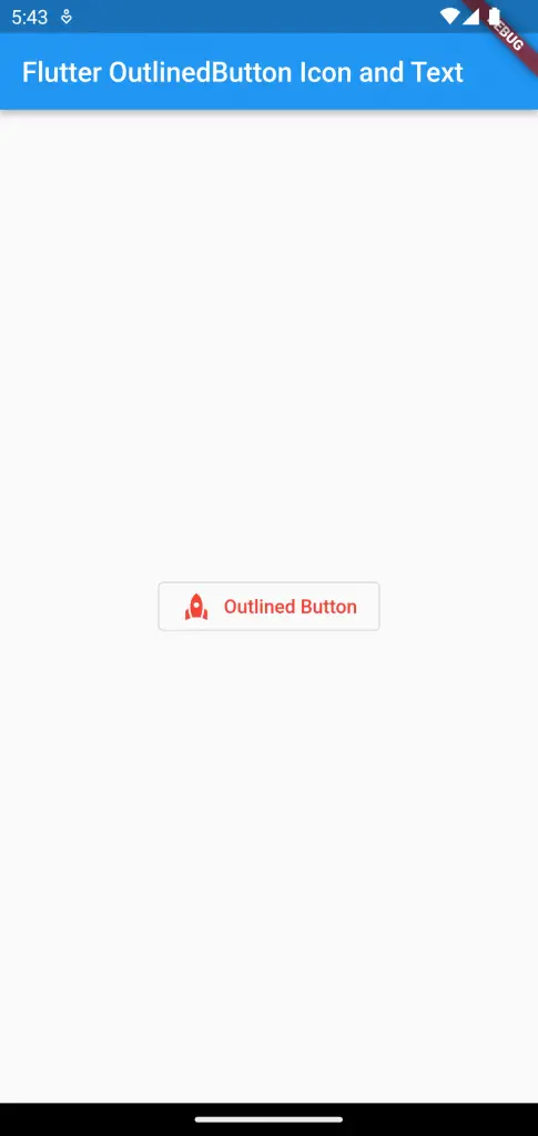 flutter outlined button with icon and text