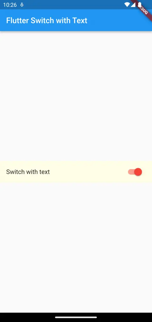 flutter switch with label