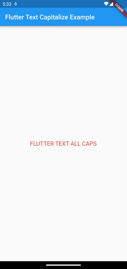 flutter text capitalize