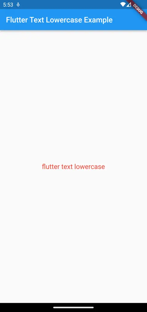 flutter text lowercase