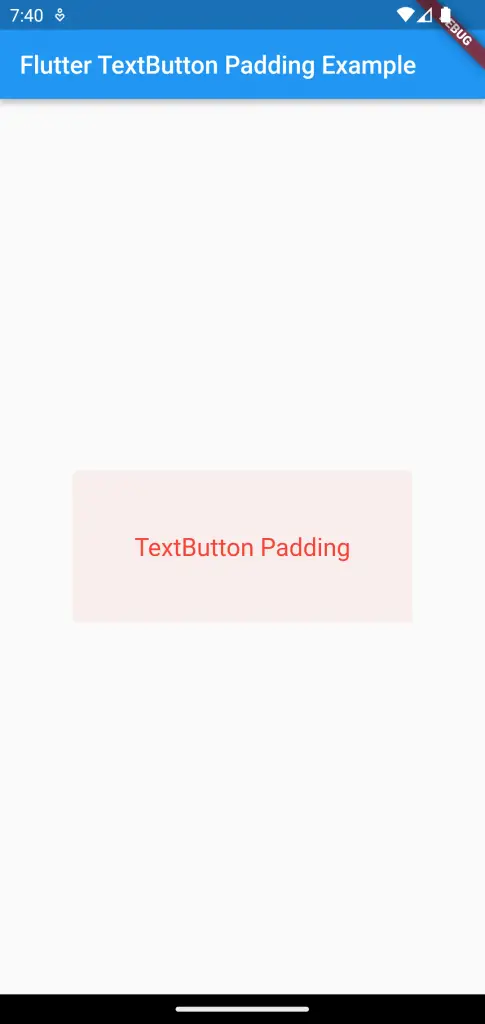 flutter textbutton padding