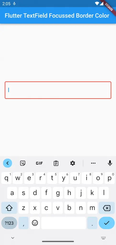 flutter textfield focus border color