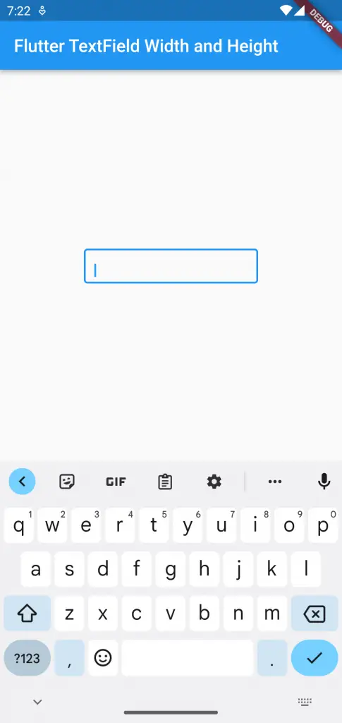 flutter textfield height and width