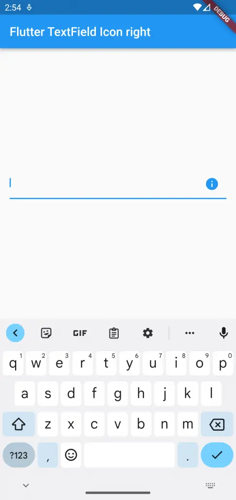 flutter textfield icon right