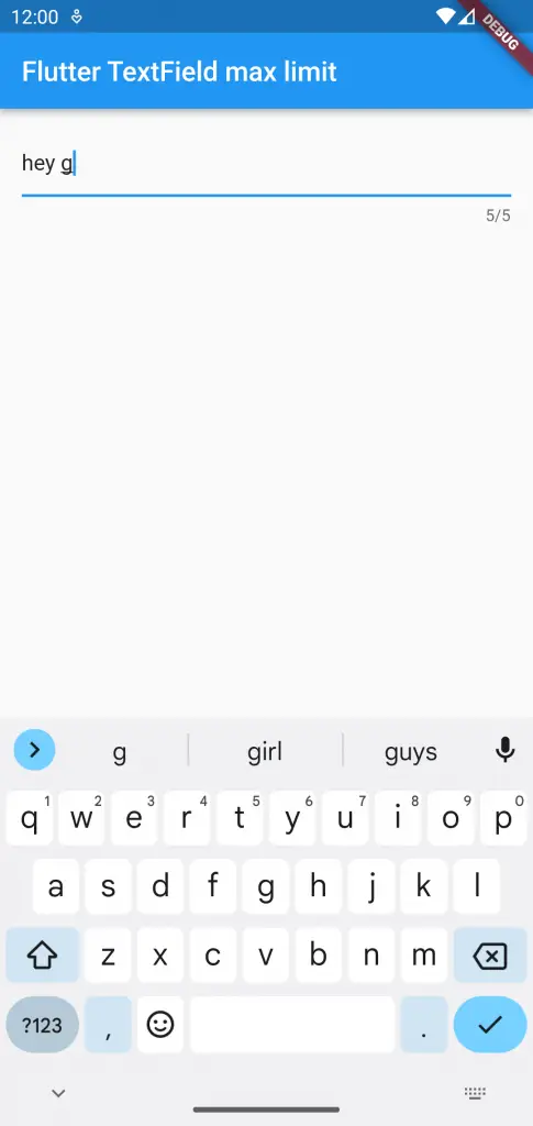 flutter textfield max length