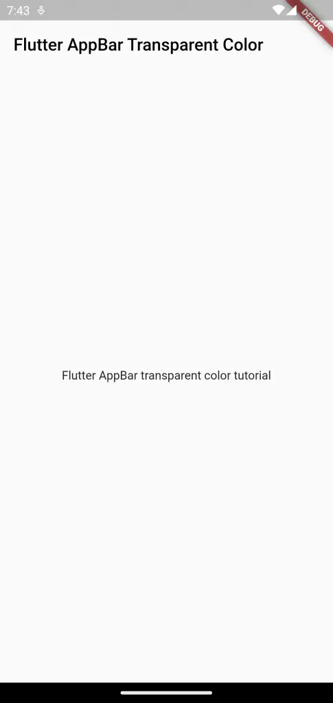 transparent appbar flutter