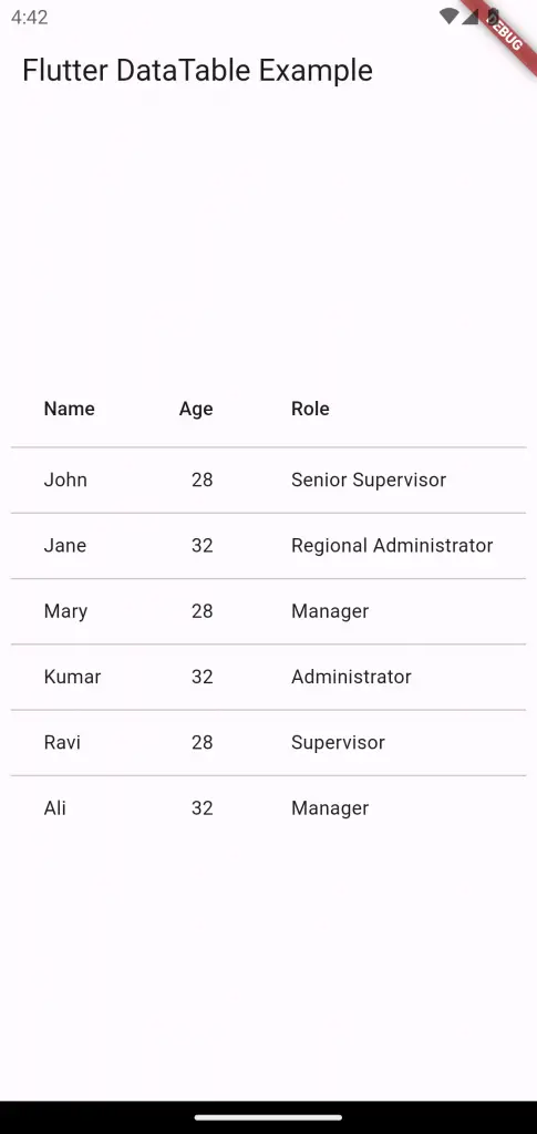 datatable without borders