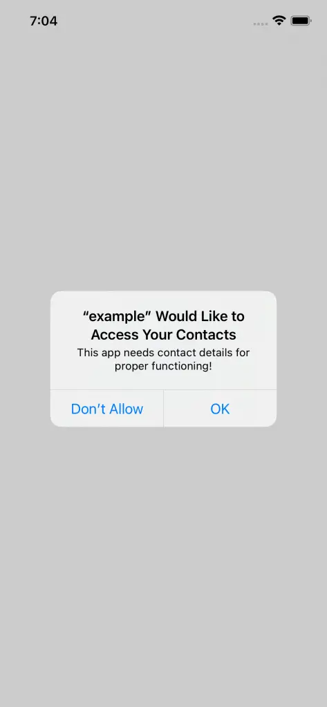 react native permission ios