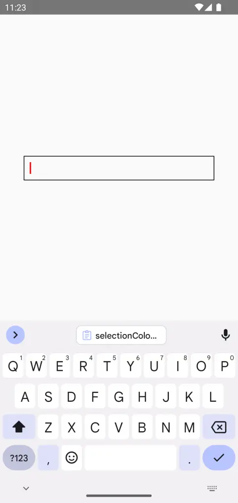 react native textinput cursor color