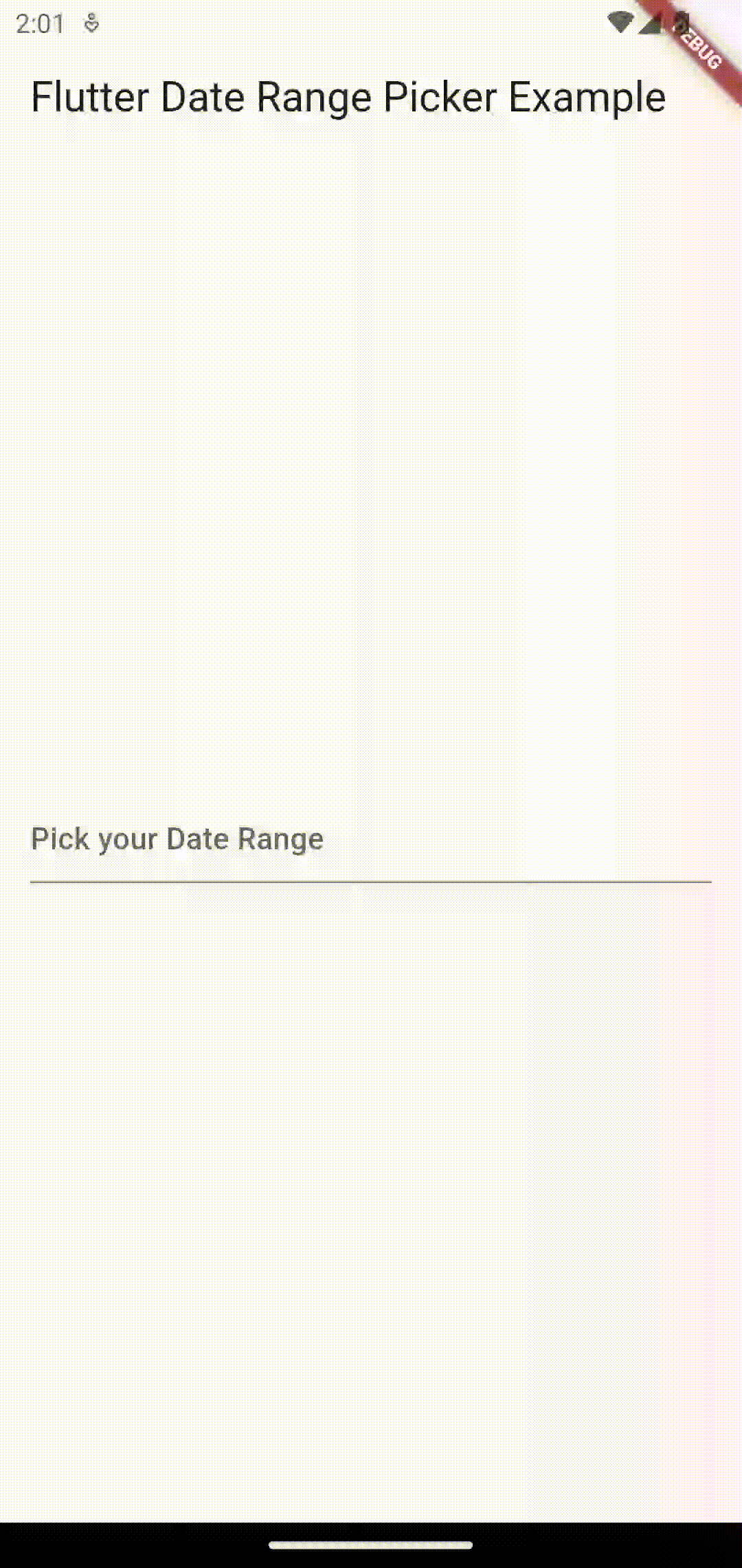 Flutter date range picker example