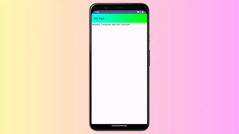 How to Set Gradient Background for TopAppBar in Android Jetpack Compose