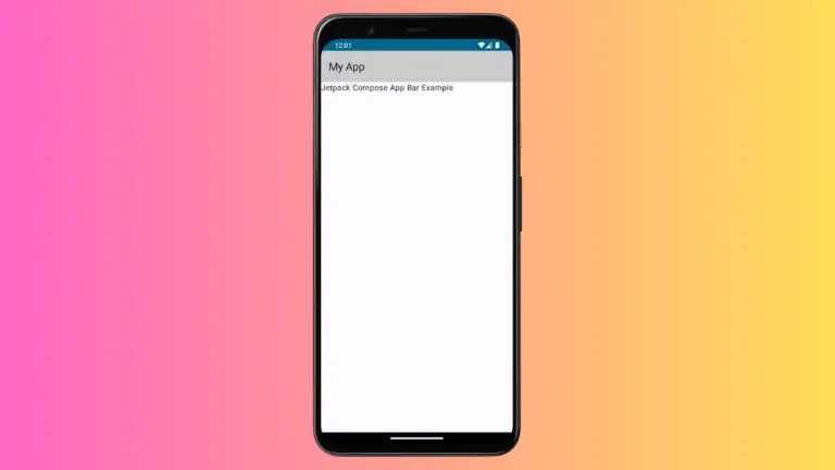 How to Add App Bar in Android Jetpack Compose
