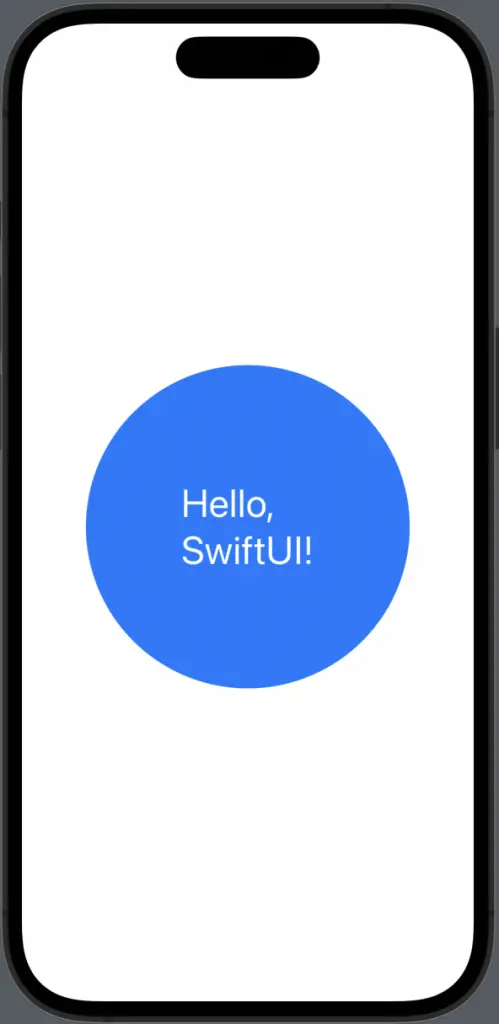 text inside circle swiftui