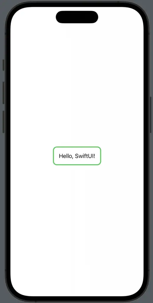 SwiftUI rounded text border