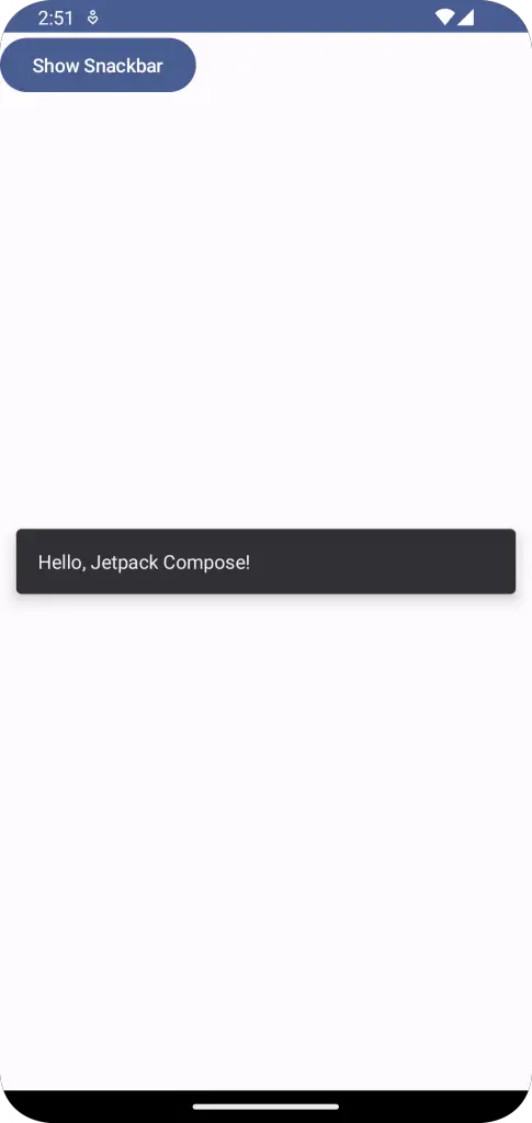 Jetpack Compose snackbar position
