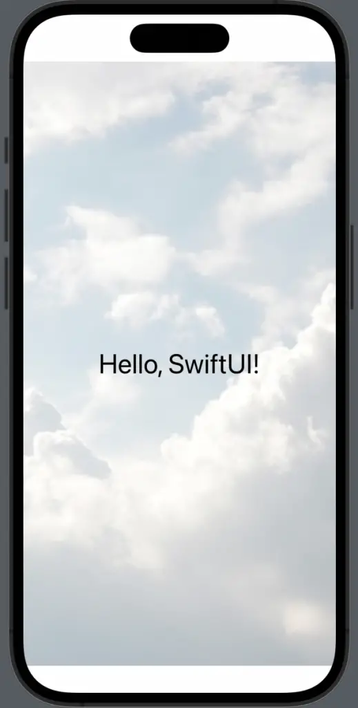 SwiftUI image as background