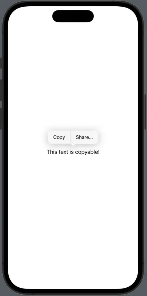 SwiftUI make text copyable