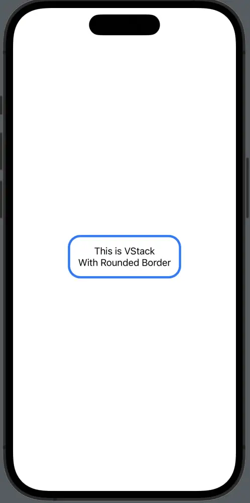 swiftui vstack with rounded border