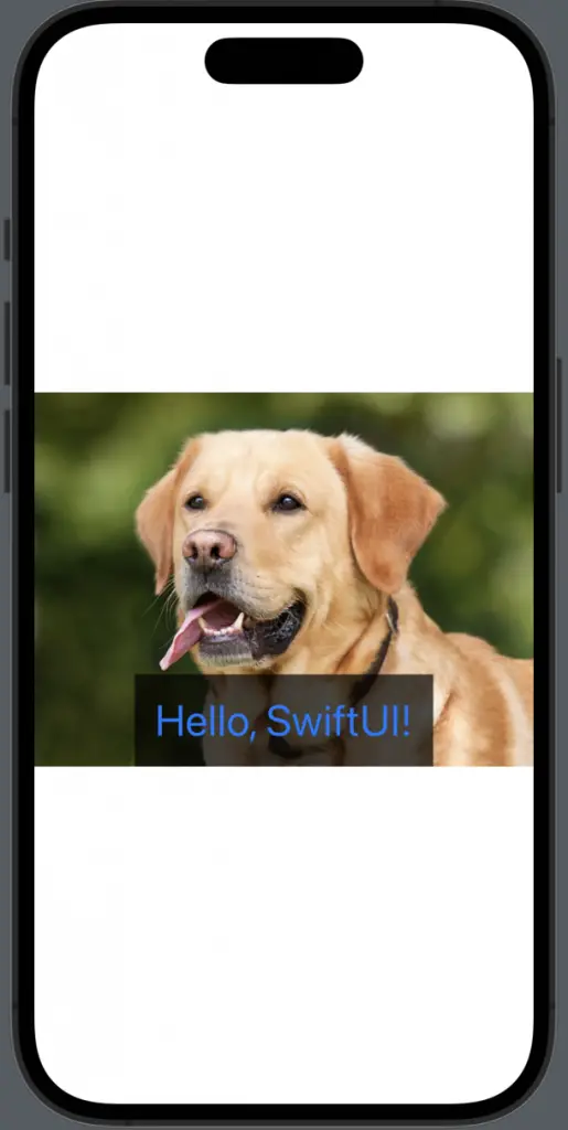 text over image in swiftui