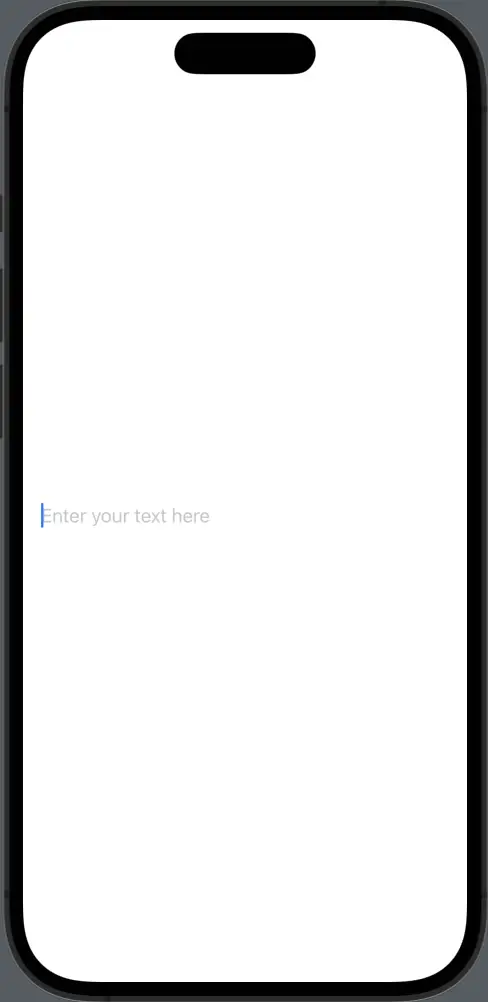 SwiftUI TextField Example