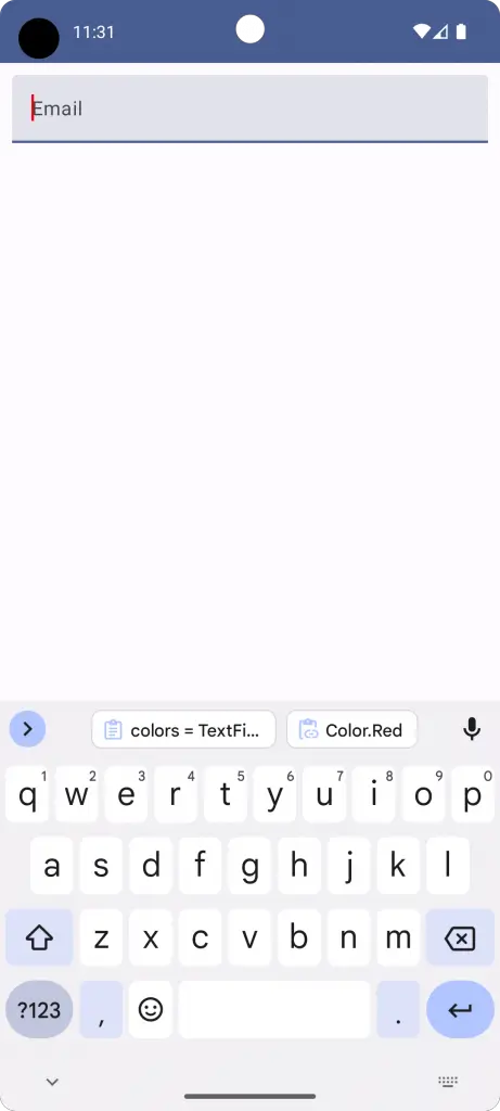 jetpack compose textfield cursor color