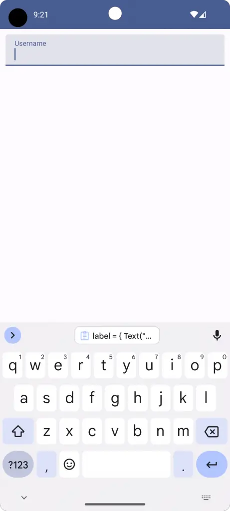 Jetpack compose Textfield label
