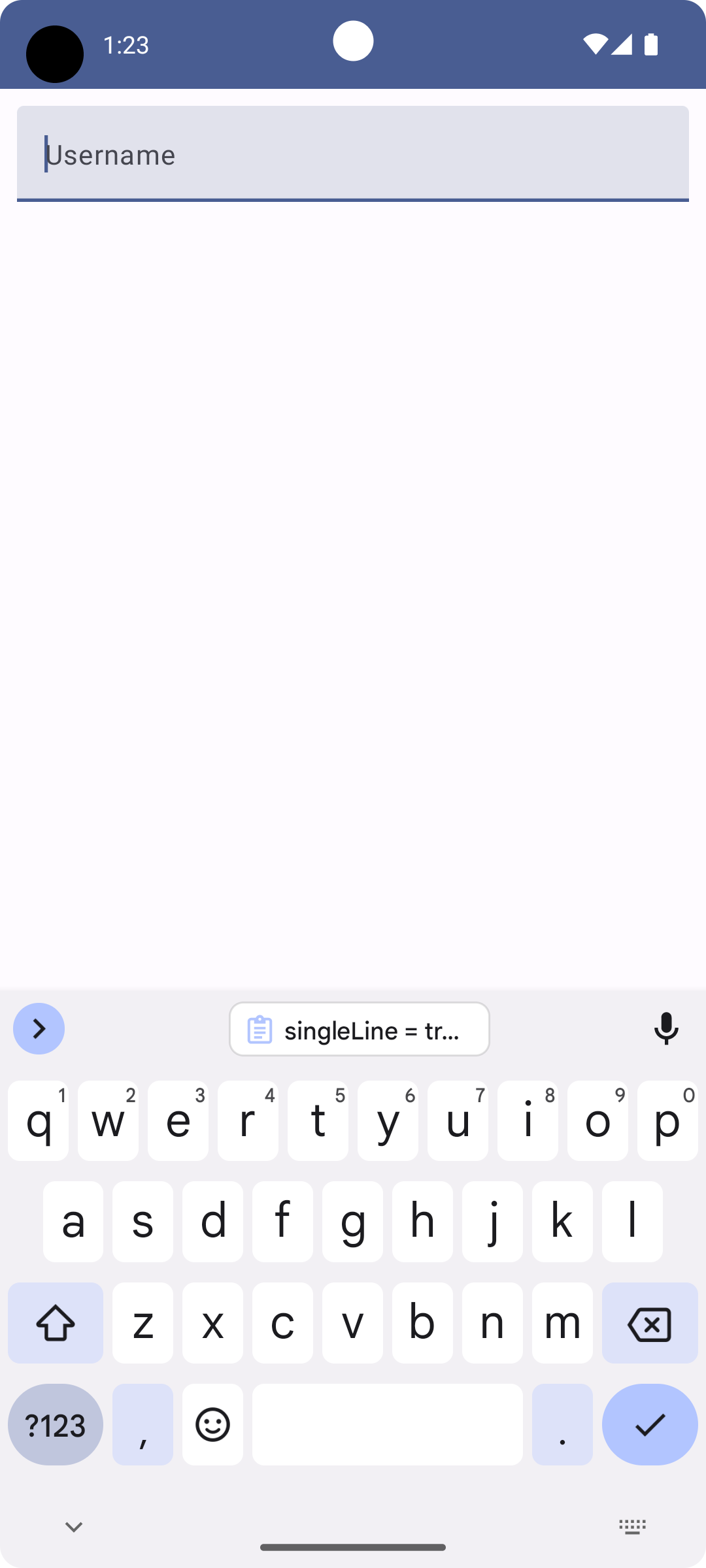 compose text single line