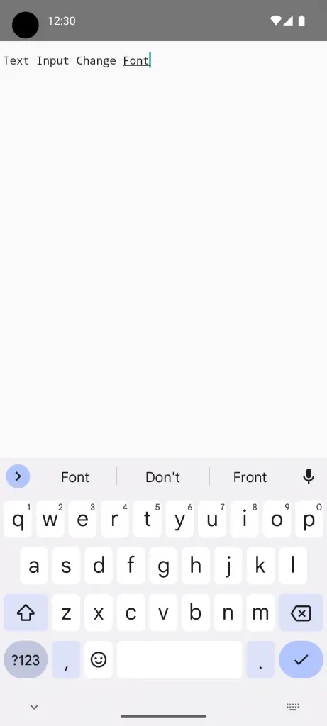 react native textinput font