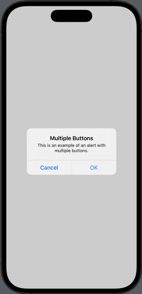 swiftui alert with multiple buttons