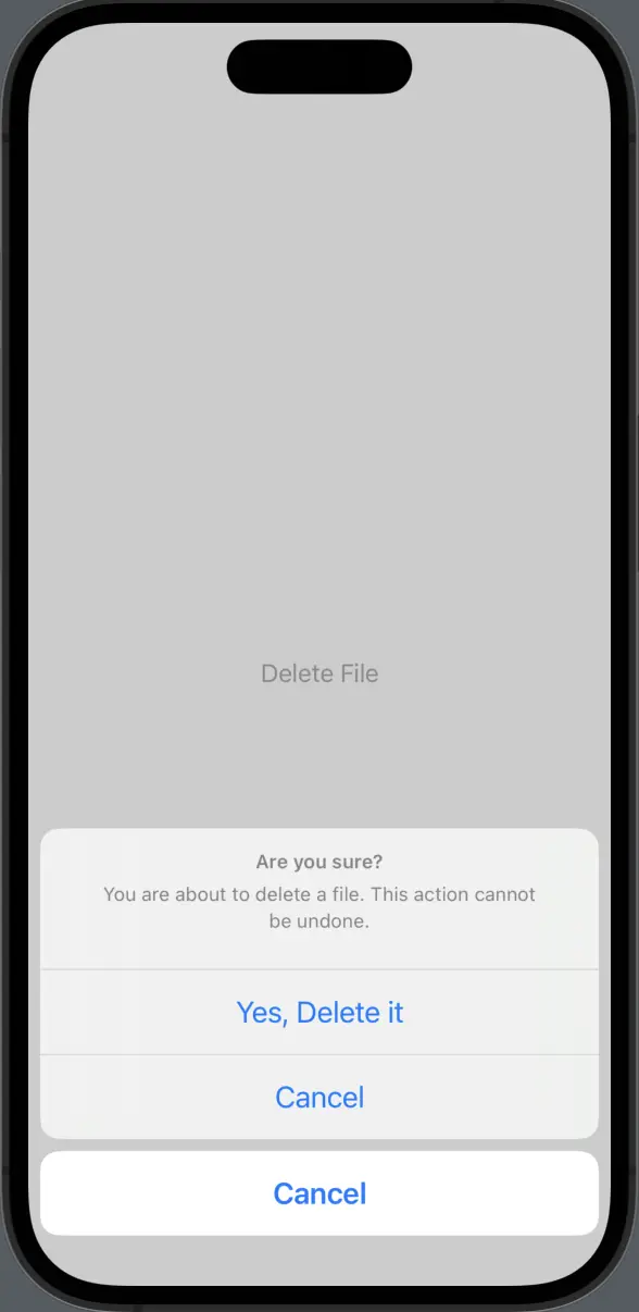 How to Add Title to ConfirmationDialog in iOS SwiftUI - Coding with Rashid