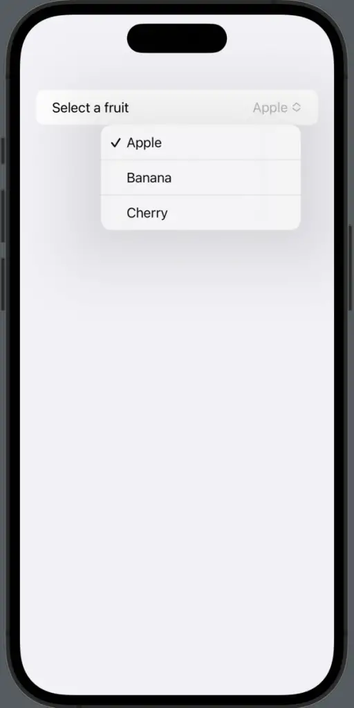 swiftui picker with list