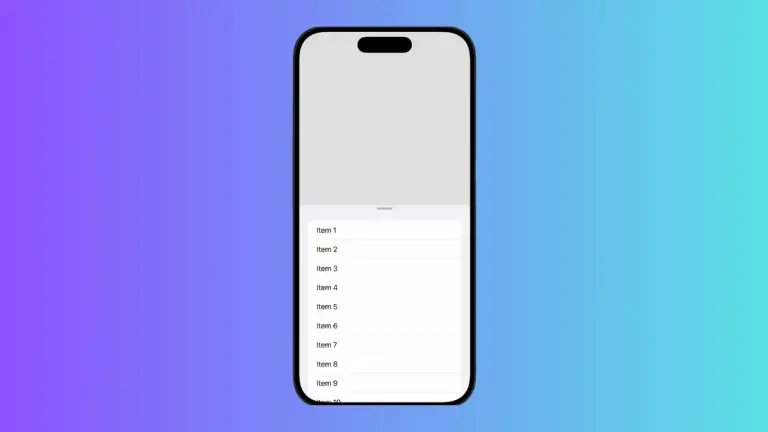 How to Add List Inside a Sheet Properly in SwiftUI