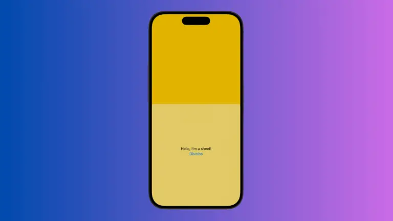 How to Create Translucent Background for a Sheet in SwiftUI