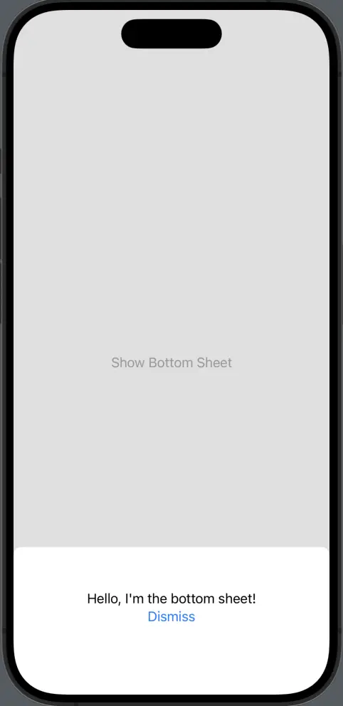 swiftui bottom sheet with custom height