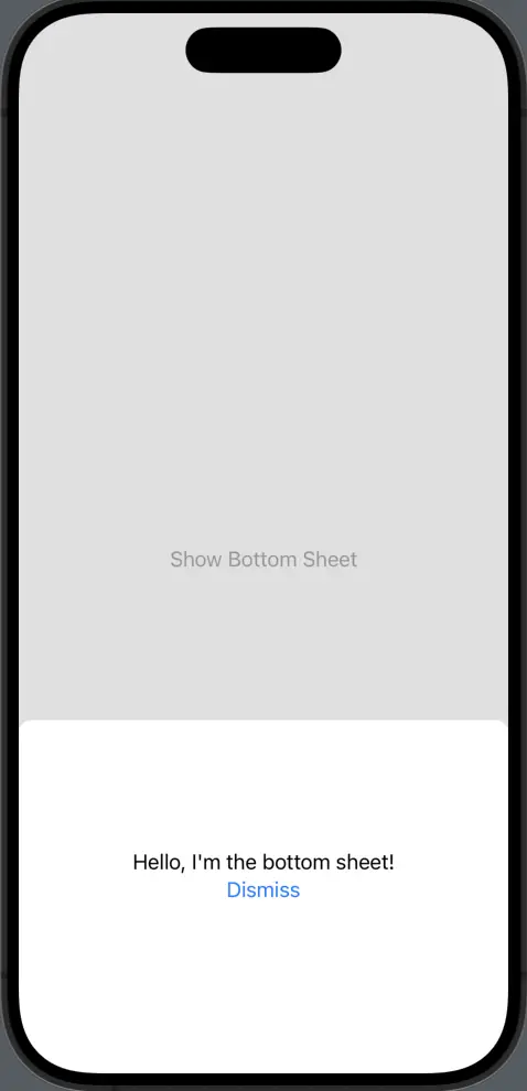 swiftui create bottom sheet